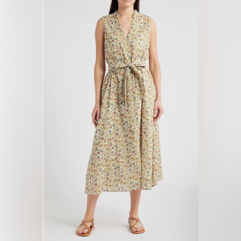 Cleobella Cheyenne Florql Organic Midi Shirtdress In: Viti Flora Print